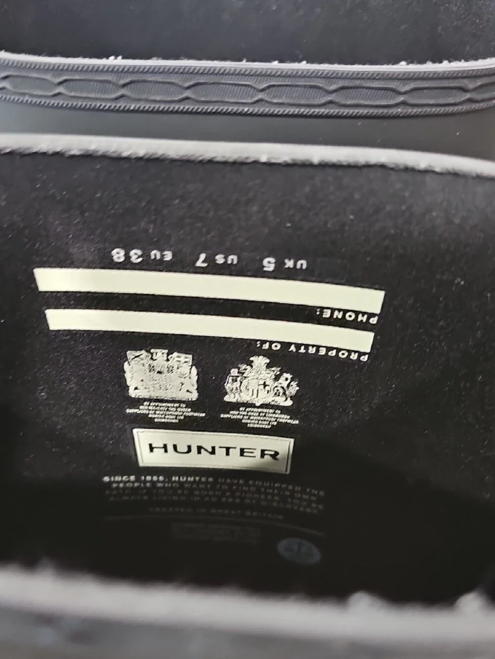 Hunter Original Tall Black Matte Rubber Waterproof Wellies